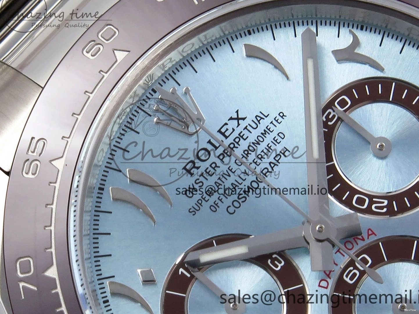 MiroTime 0216 Daytona 116506 Clean 1:1 Best Edition Ice Blue Dial Arabic Markers on SS Bracelet SA4130 V EasyCare 1344